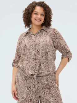 Camicia stampata con nodo