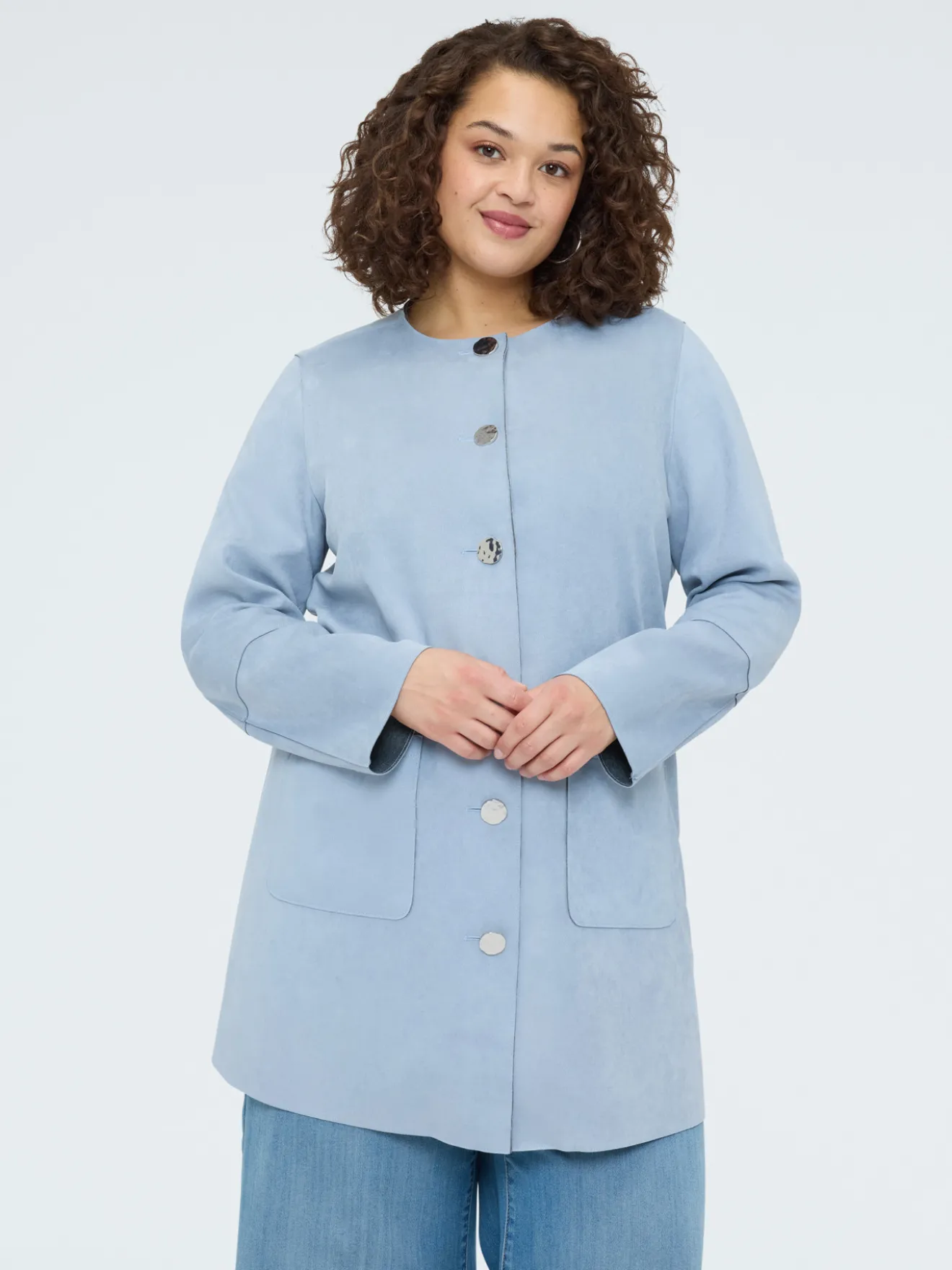 Cappotto soft touch con bottoni