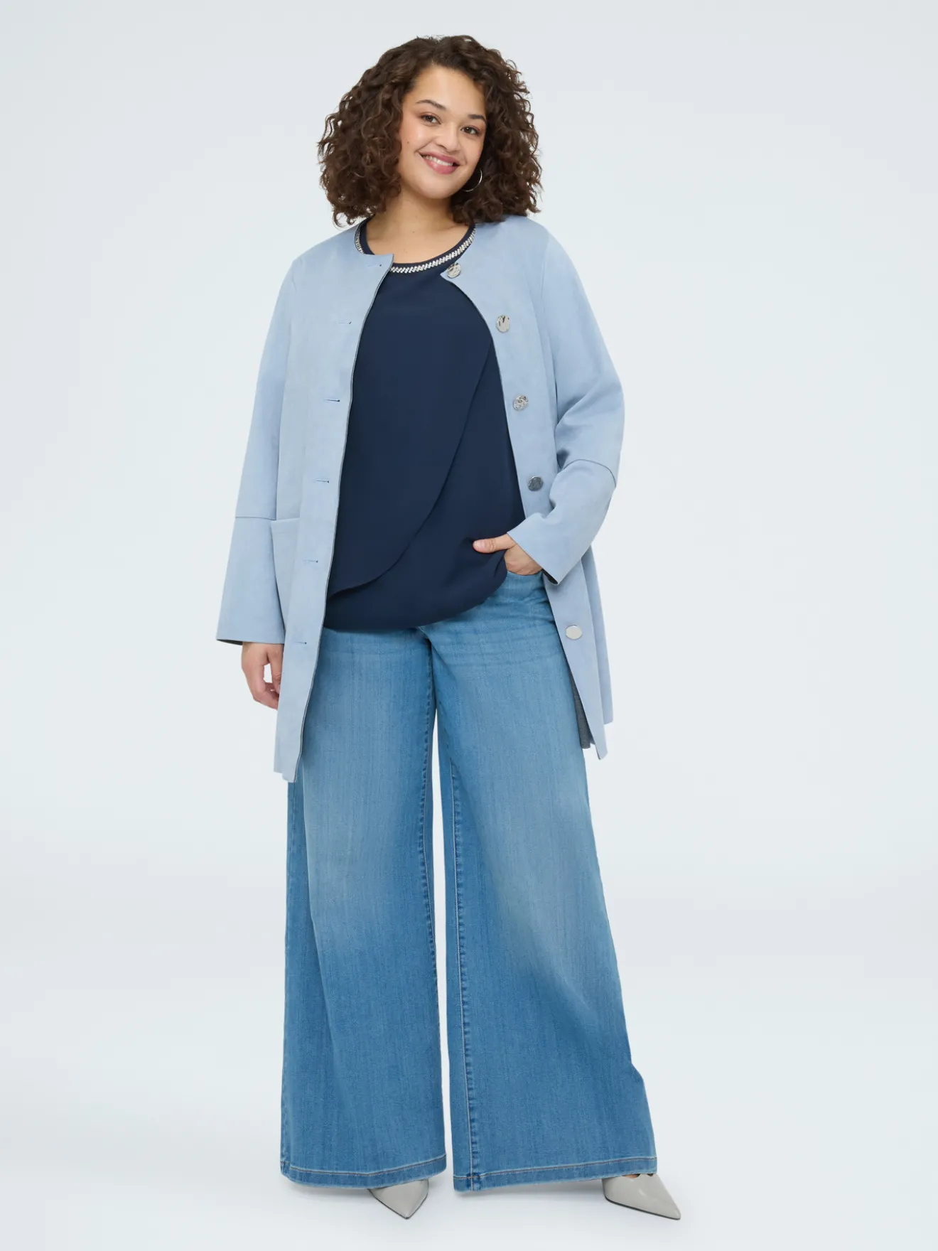 Cappotto soft touch con bottoni