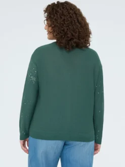 Cardigan con applicazioni luminose
