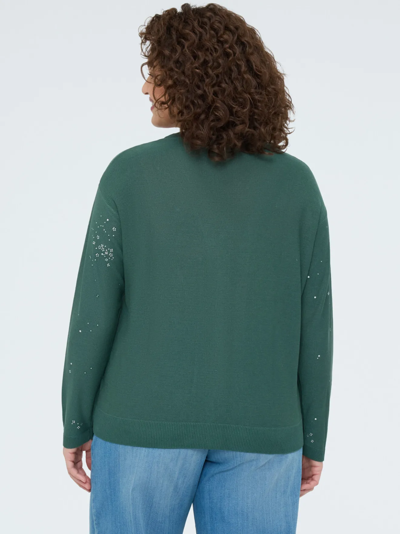Cardigan con applicazioni luminose