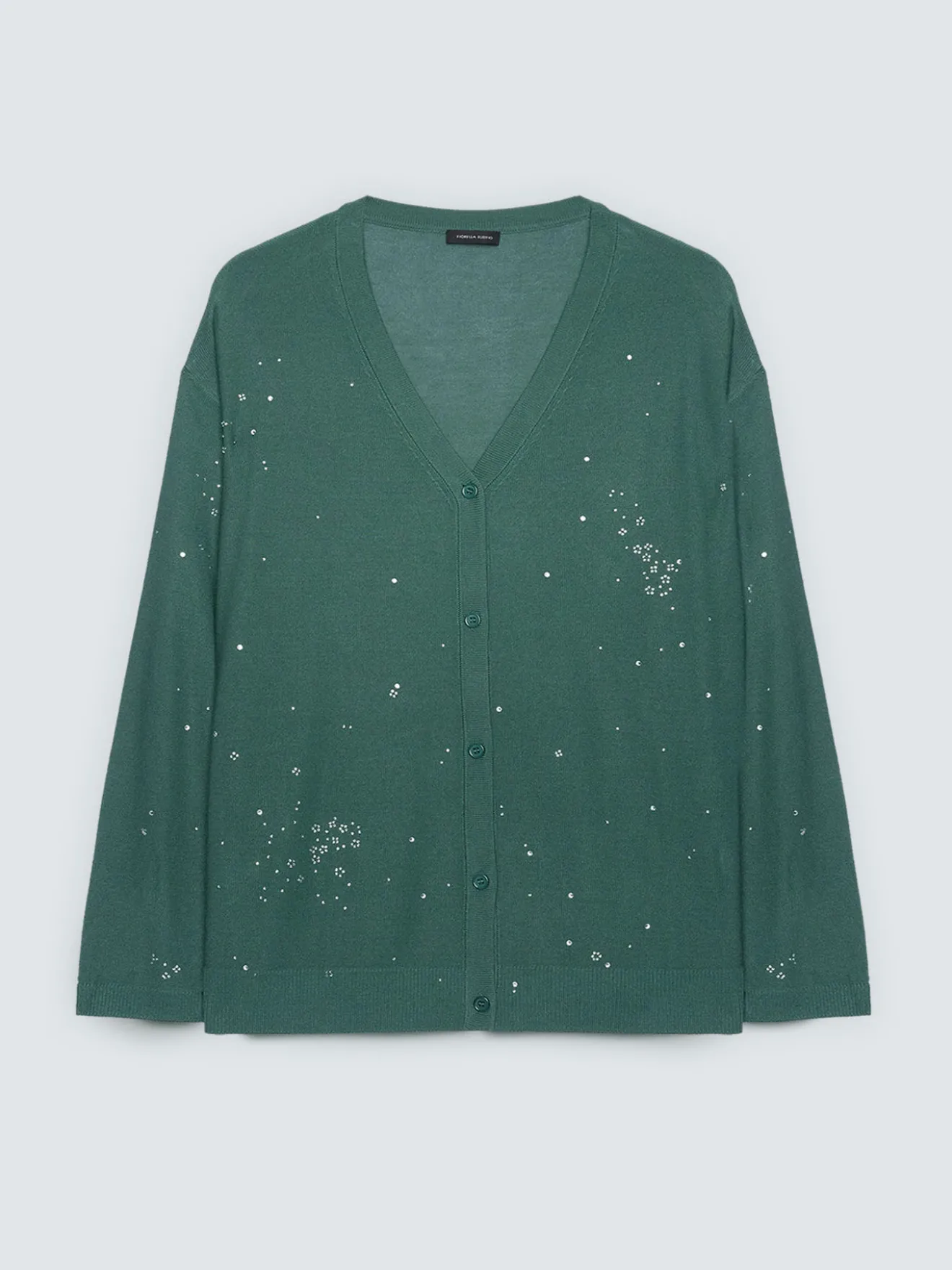 Cardigan con applicazioni luminose
