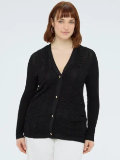 Cardigan con micro rouches