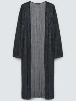 Cardigan coprispalle in plissè lurex