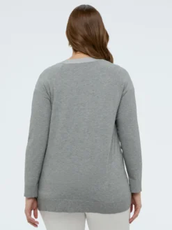 Cardigan in maglia fine con applicazioni crystal