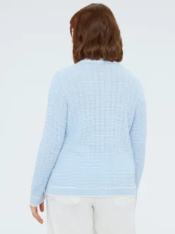 Cardigan in maglia lavorata a righe