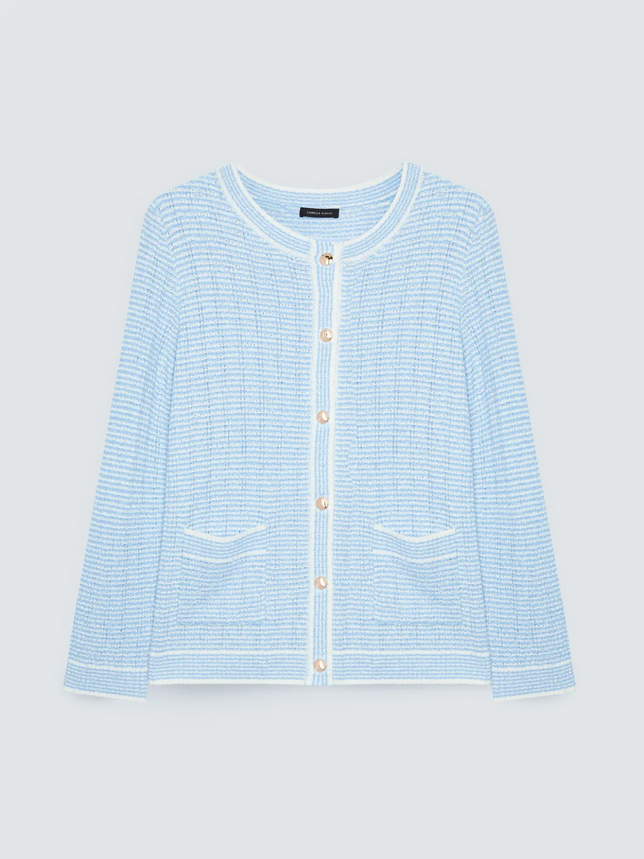 Cardigan in maglia lavorata a righe