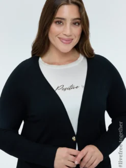 Cardigan lungo con scollo a V in maglia fine