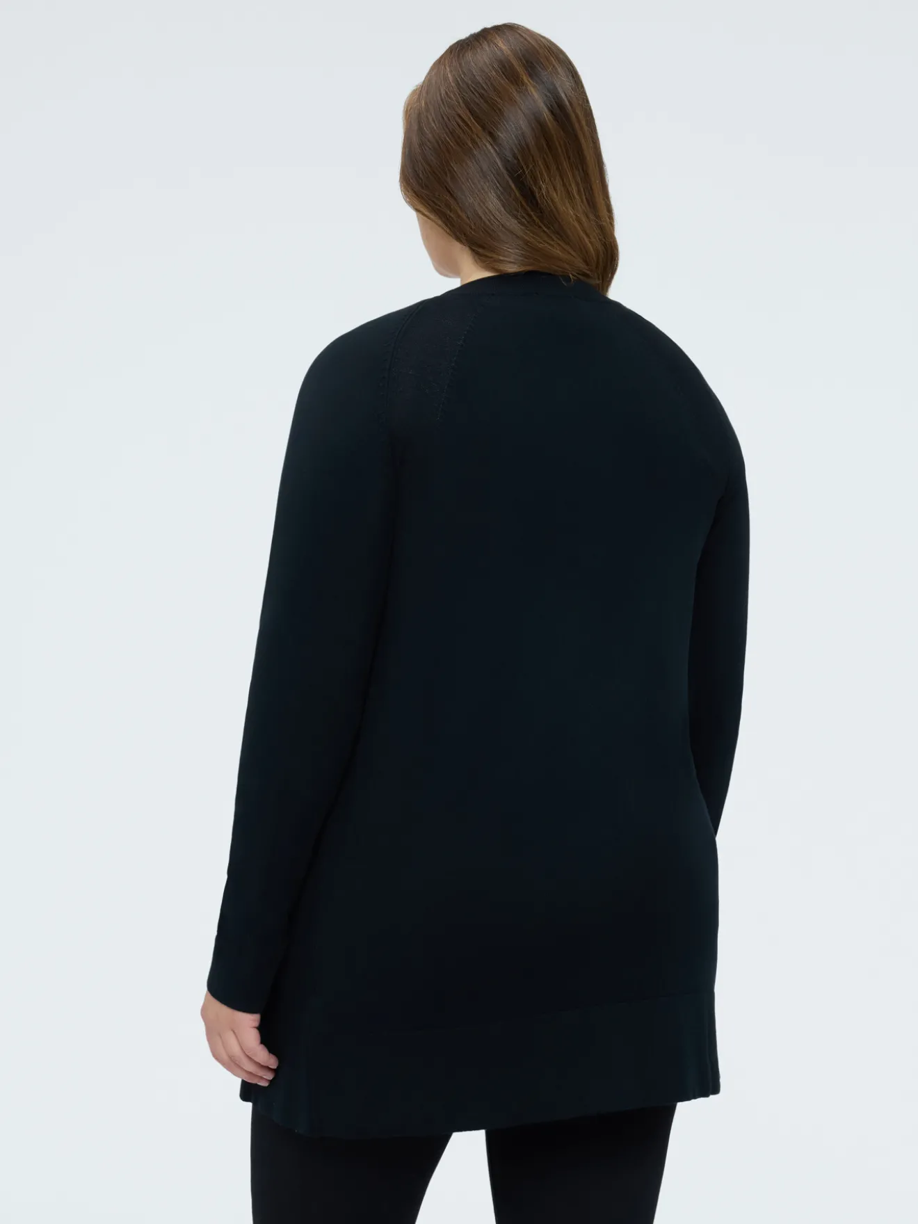 Cardigan lungo con scollo a V in maglia fine