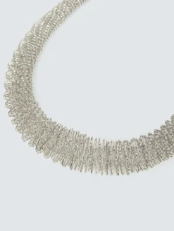 Collana a spirale argentata