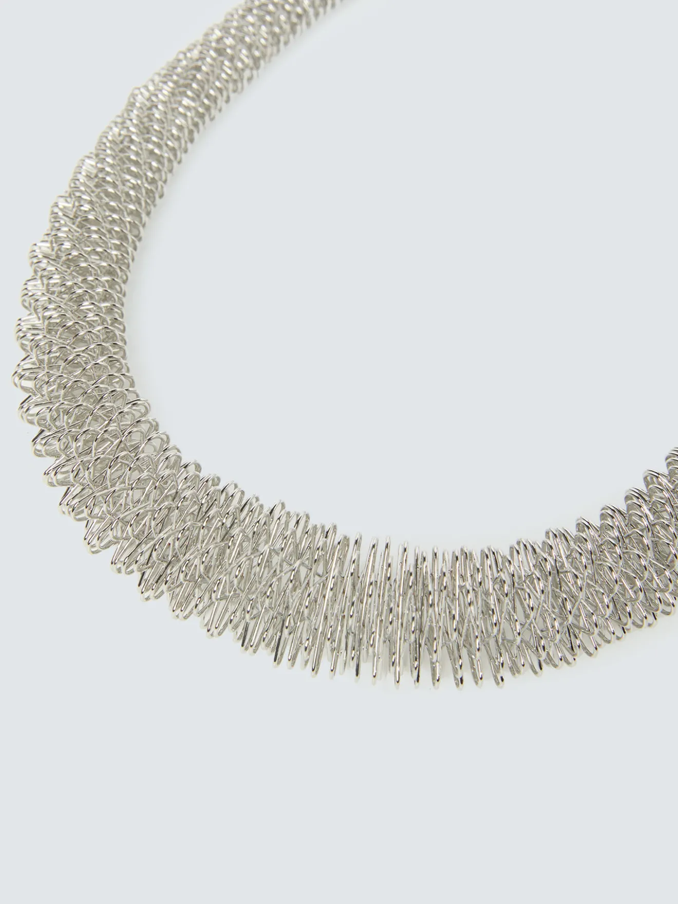 Collana a spirale argentata
