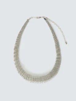 Collana a spirale argentata