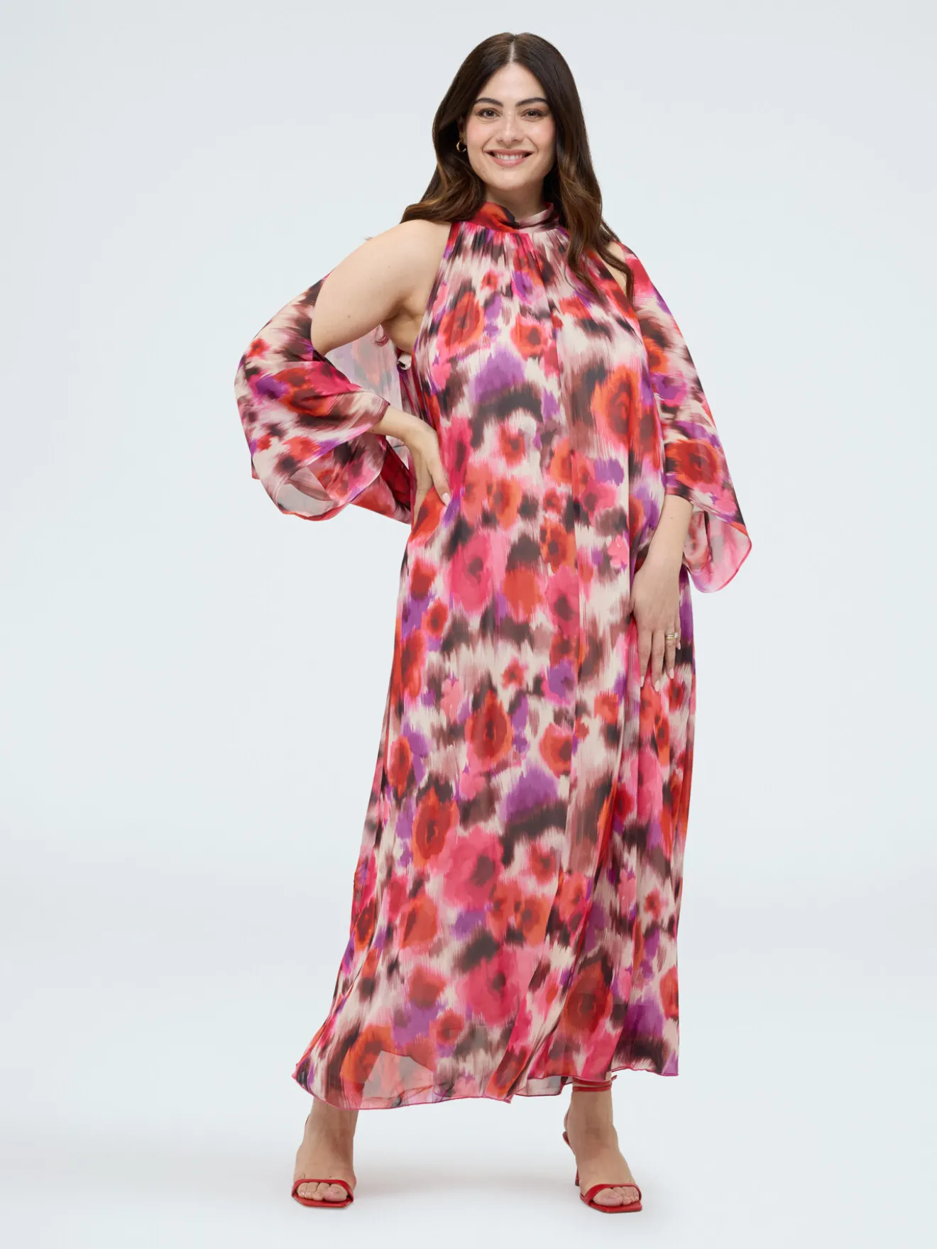 Coprispalle in georgette con stampa