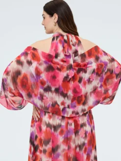 Coprispalle in georgette con stampa