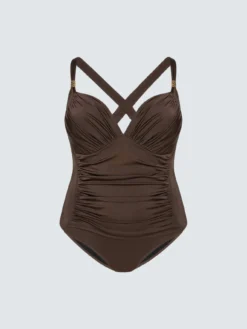 Costume intero con arricciatura sul fianco