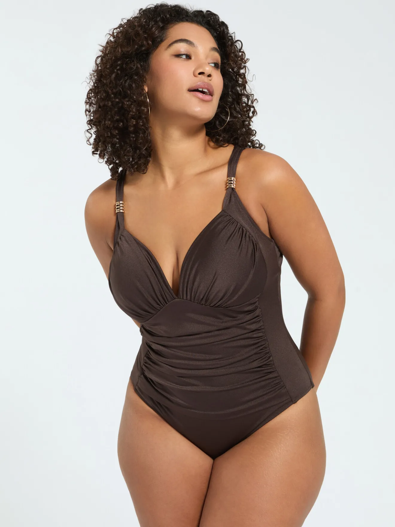 Costume intero con arricciatura sul fianco