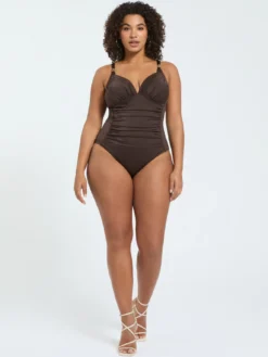 Costume intero con arricciatura sul fianco