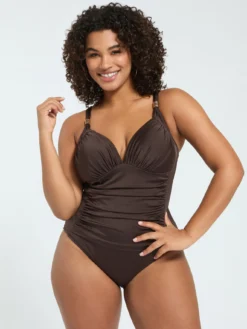 Costume intero con arricciatura sul fianco