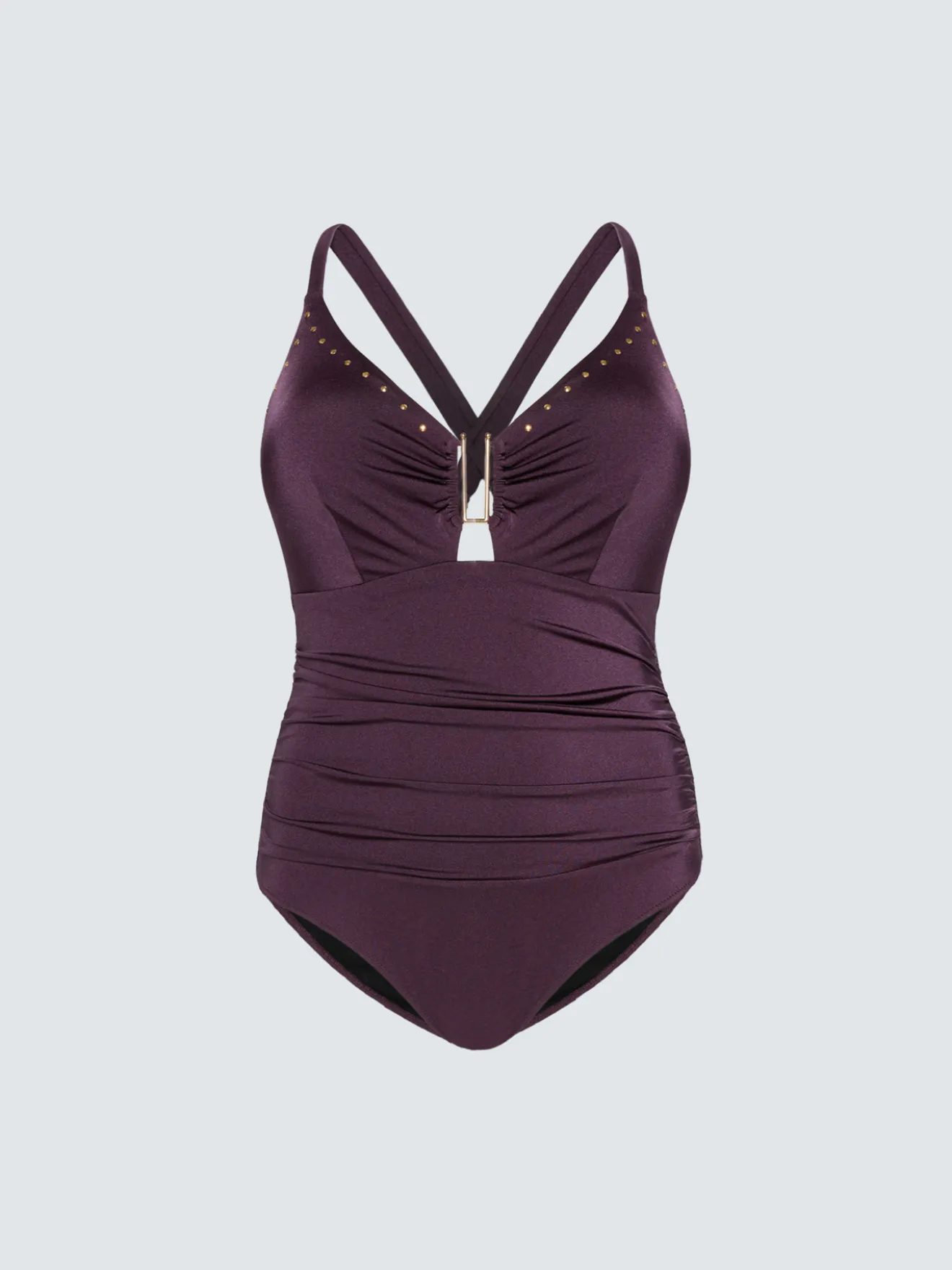Costume intero con borchie e dettaglio cut out