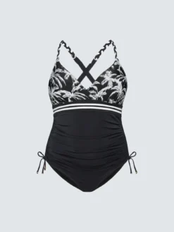 Costume intero con stampa tropicale