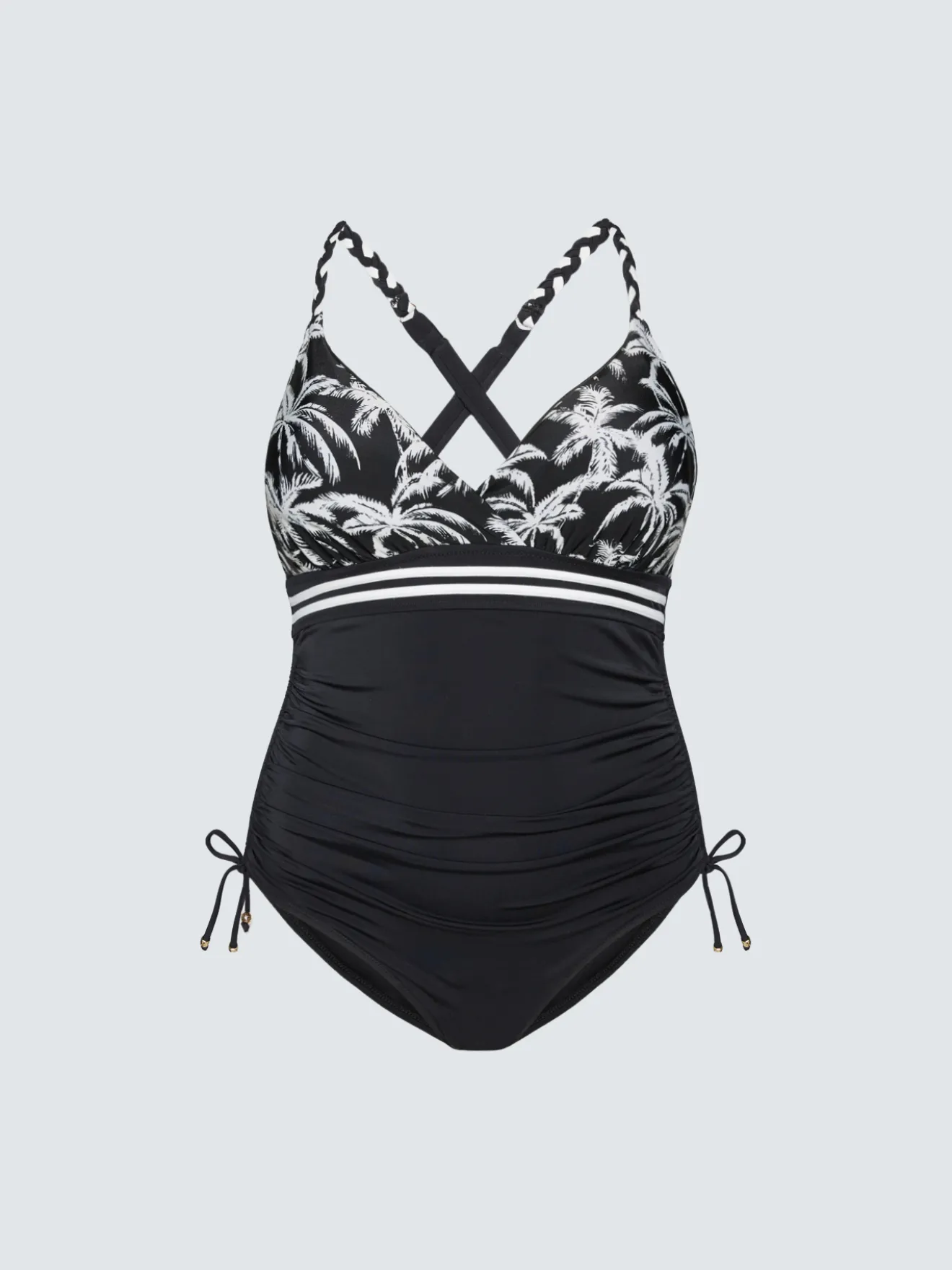 Costume intero con stampa tropicale
