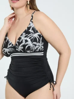 Costume intero con stampa tropicale