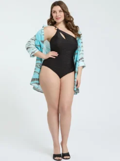 Costume intero monospalla con cut-out