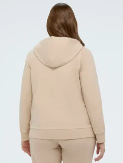 Felpa aperta con cappuccio e zip