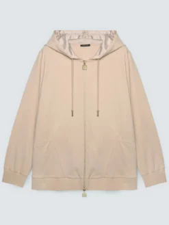 Felpa aperta con cappuccio e zip