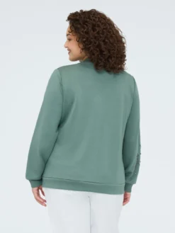Felpa bomber con applicazioni luninose