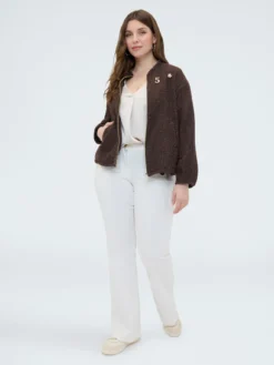 Felpa bomber con spillette