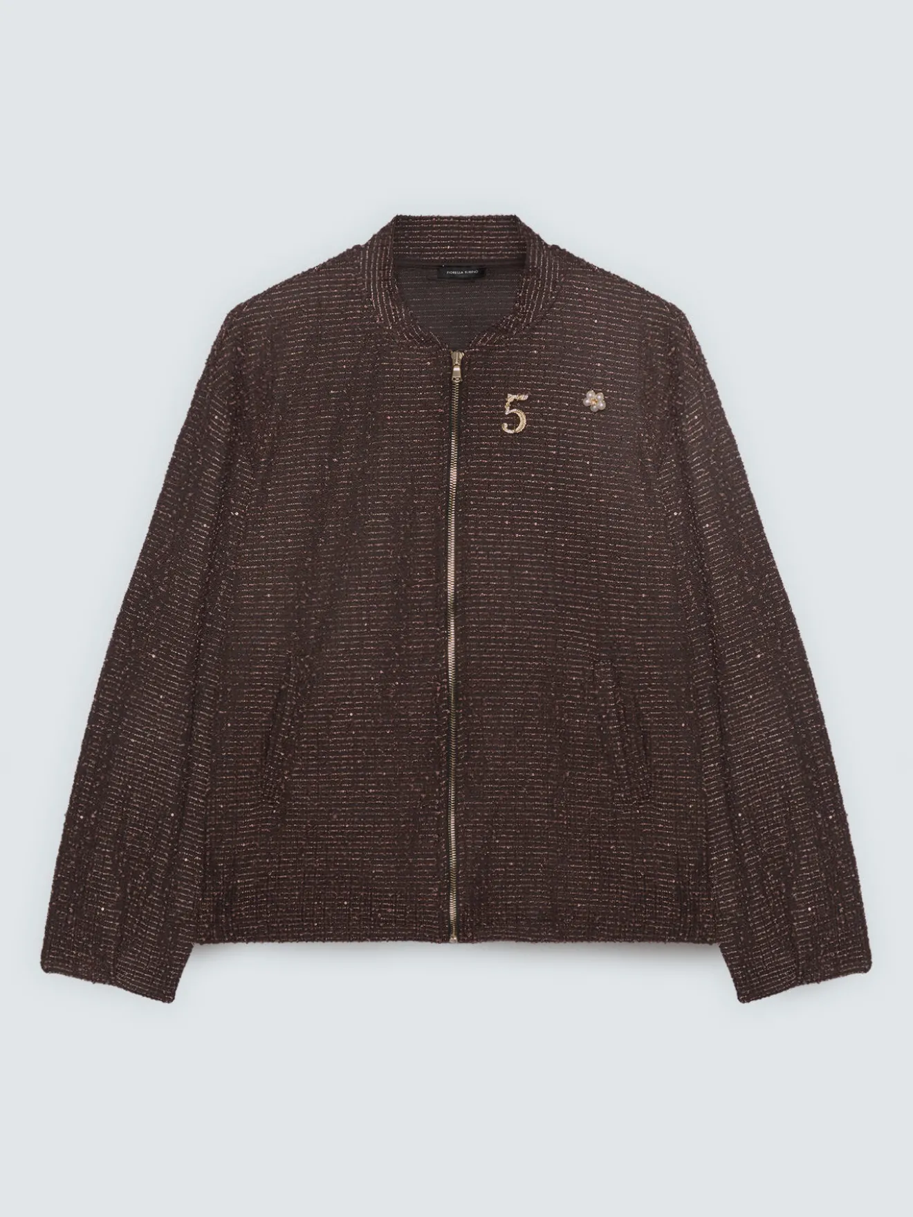 Felpa bomber con spillette