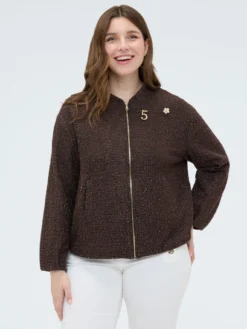 Felpa bomber con spillette