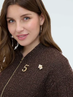 Felpa bomber con spillette