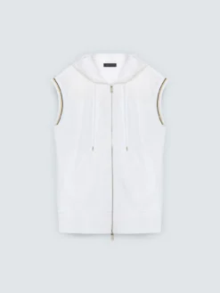 Felpa gilet con cappuccio