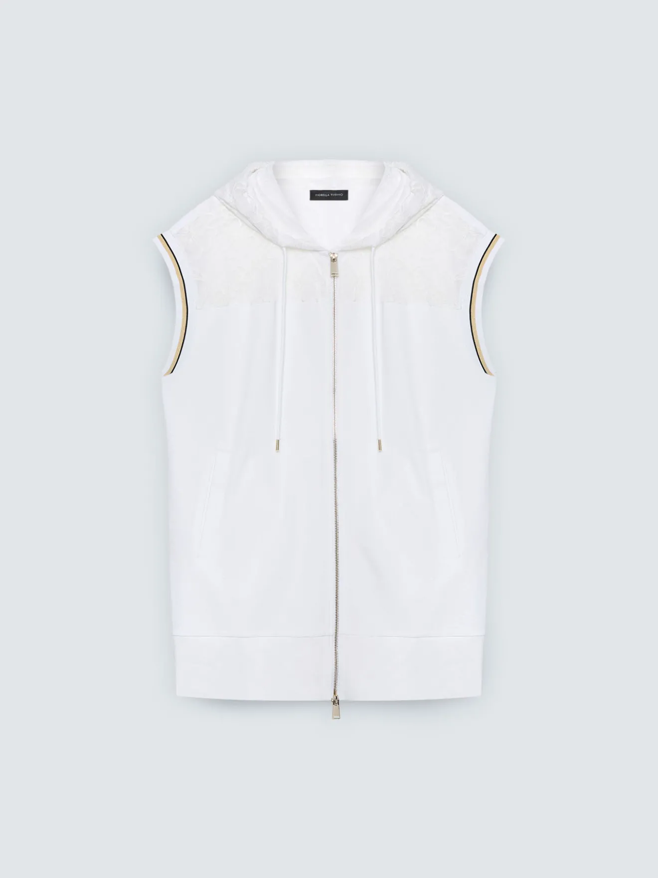 Felpa gilet con cappuccio