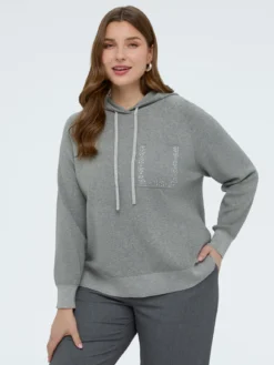Felpa il maglia con taschino decorato