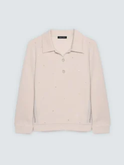 Felpa polo con applicazioni luminose
