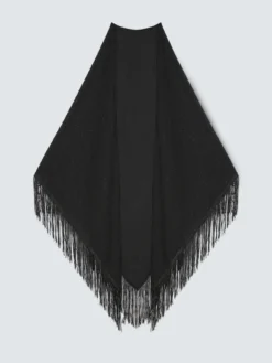 Foulard con frange e punti luce