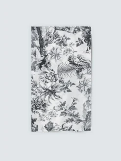 Foulard in viscosa con stampa tropical