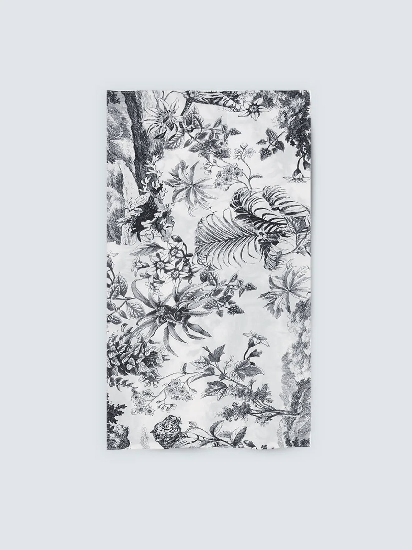 Foulard in viscosa con stampa tropical