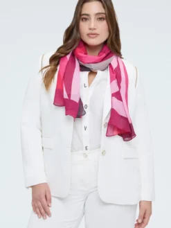 Foulard lungo con stampa colorata