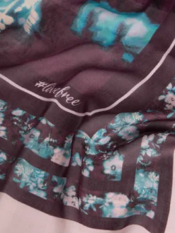 Foulard lungo in misto viscosa con stampa