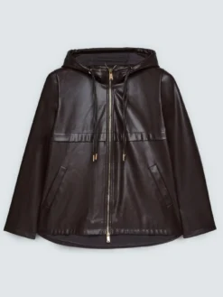 Giacca biker con cappuccio