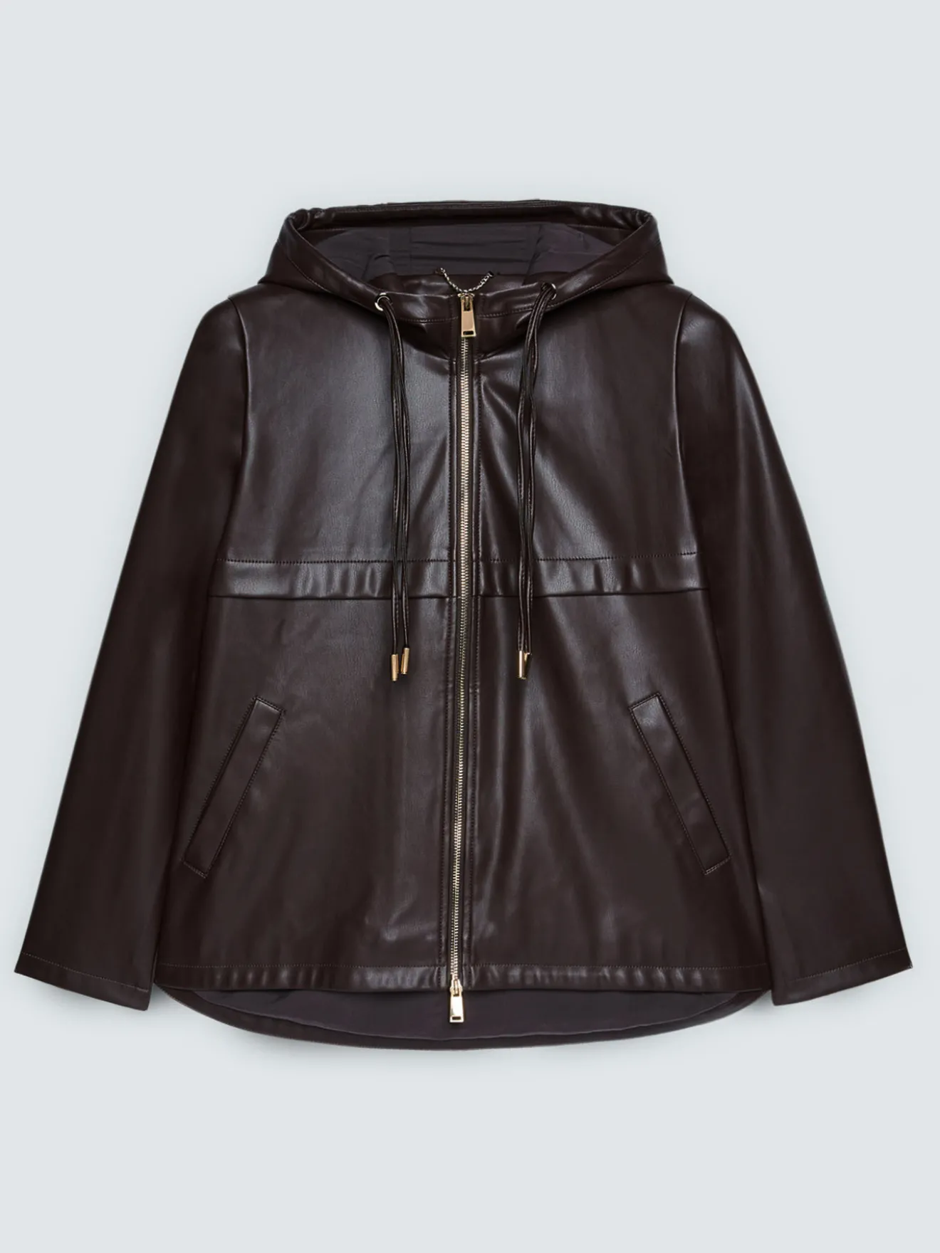 Giacca biker con cappuccio