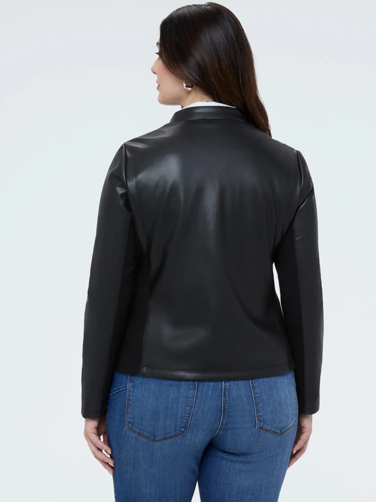 Giacca biker con dettagli intrecciati e inserti stretch