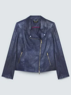 Giacca biker con zip asimmetrica
