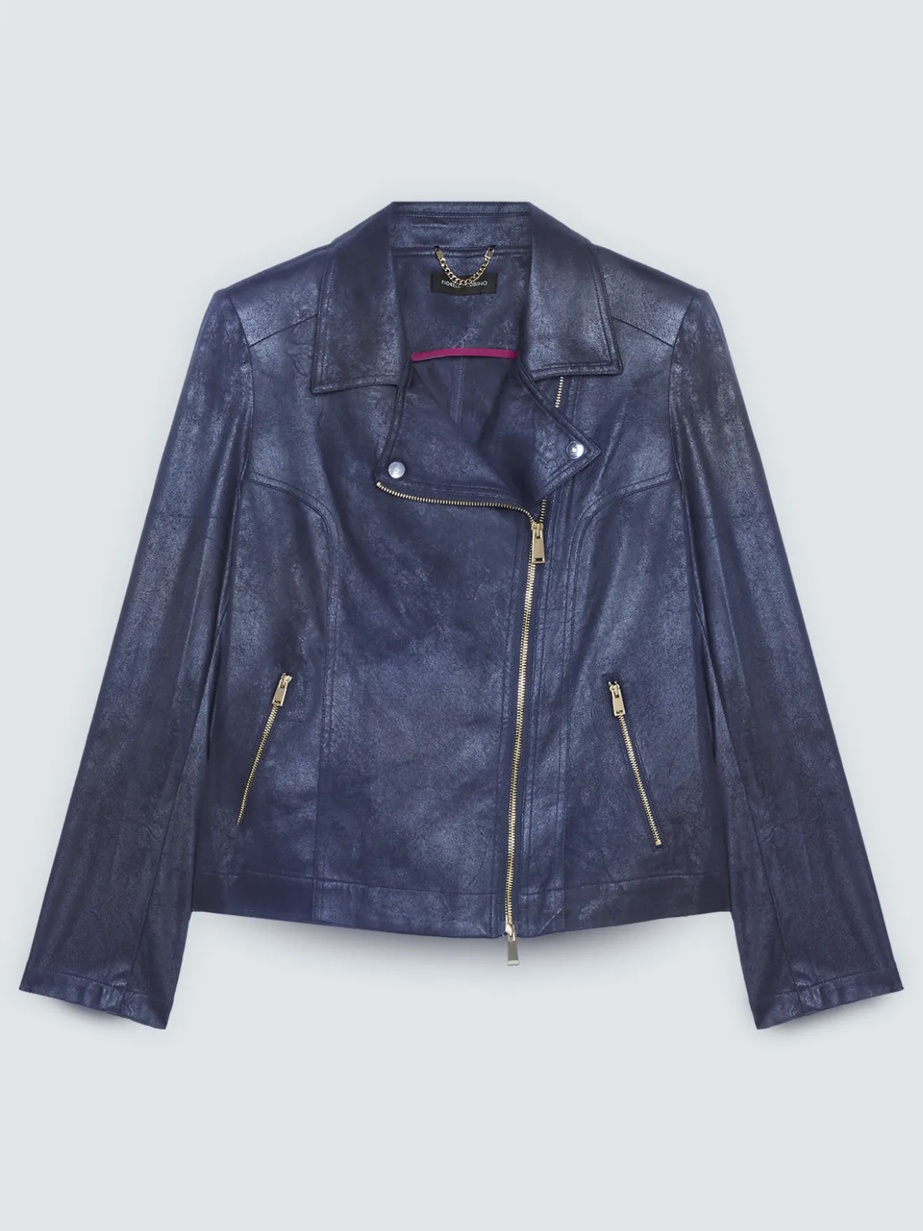 Giacca biker con zip asimmetrica
