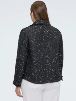Giacca con paillettes e dettagli sfrangiati