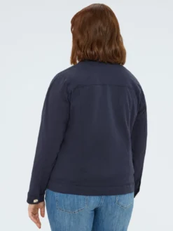 Giacca denim con bottoni decorativi
